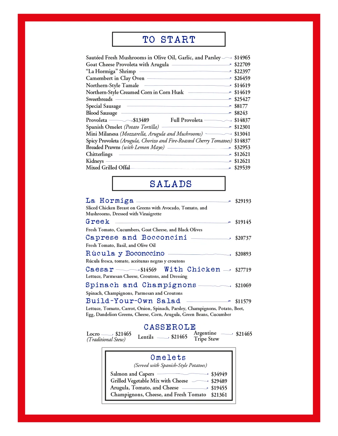 Menu — Page 2