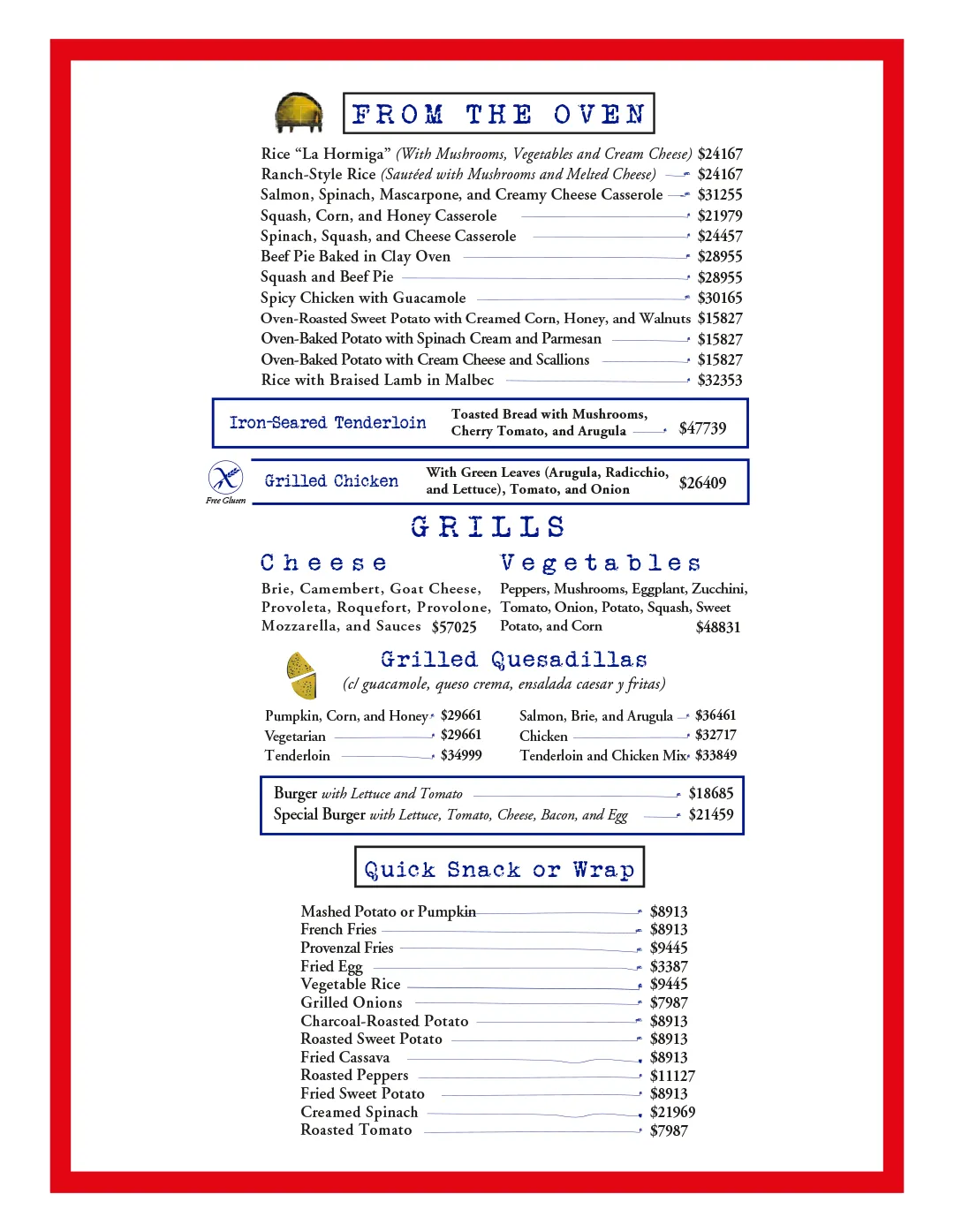 Menu — Page 5