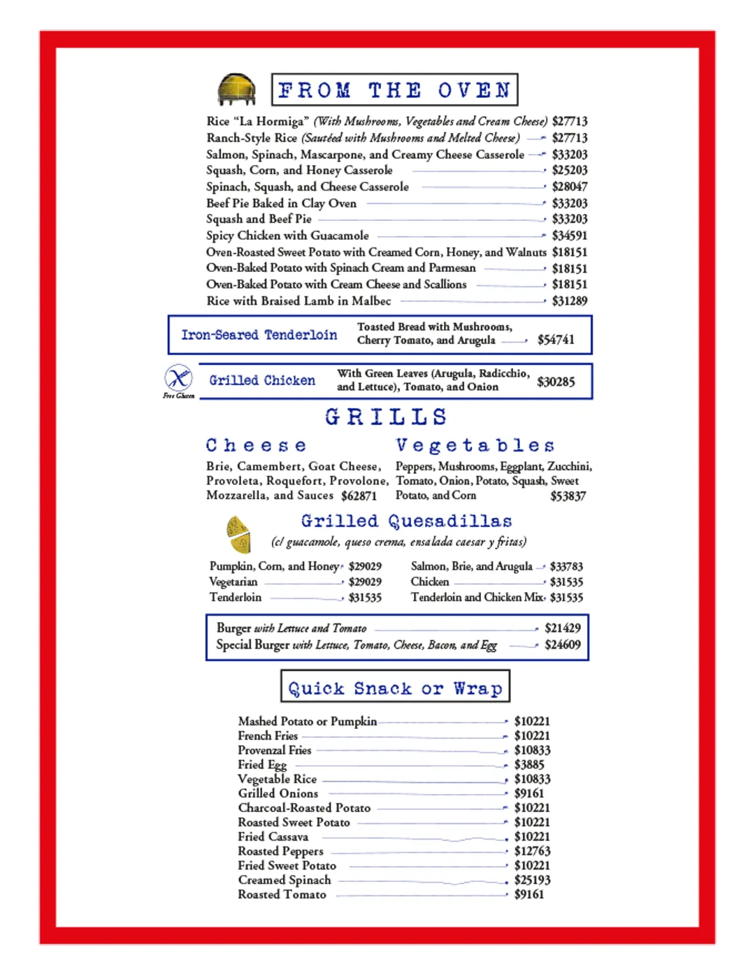 Menu — Page 5