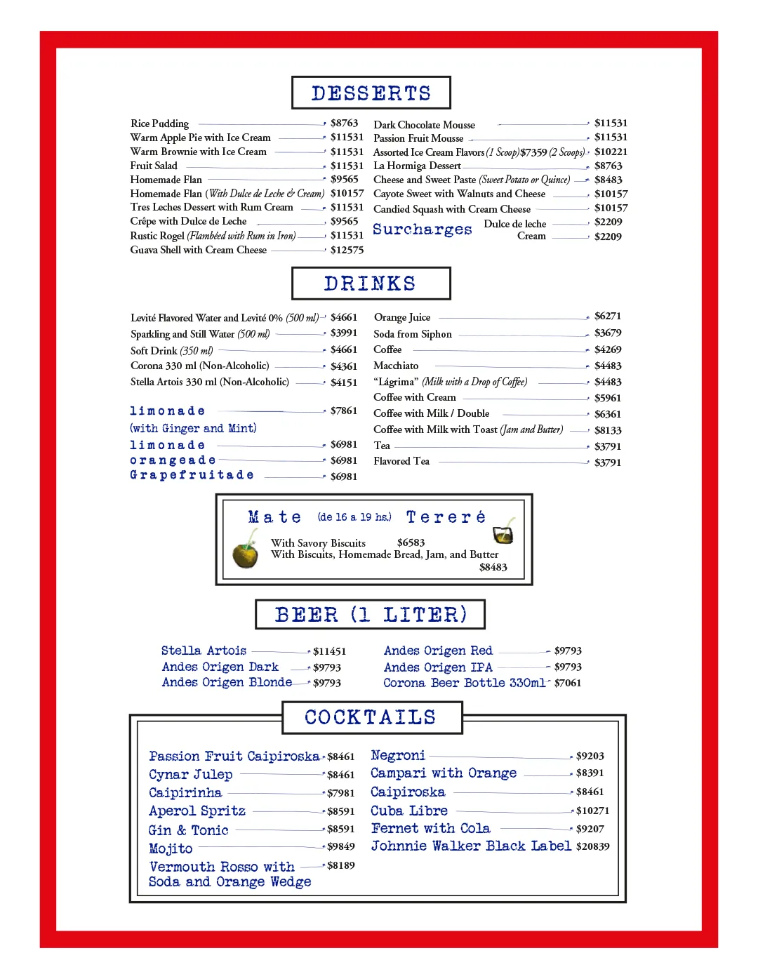 Menu — Page 6
