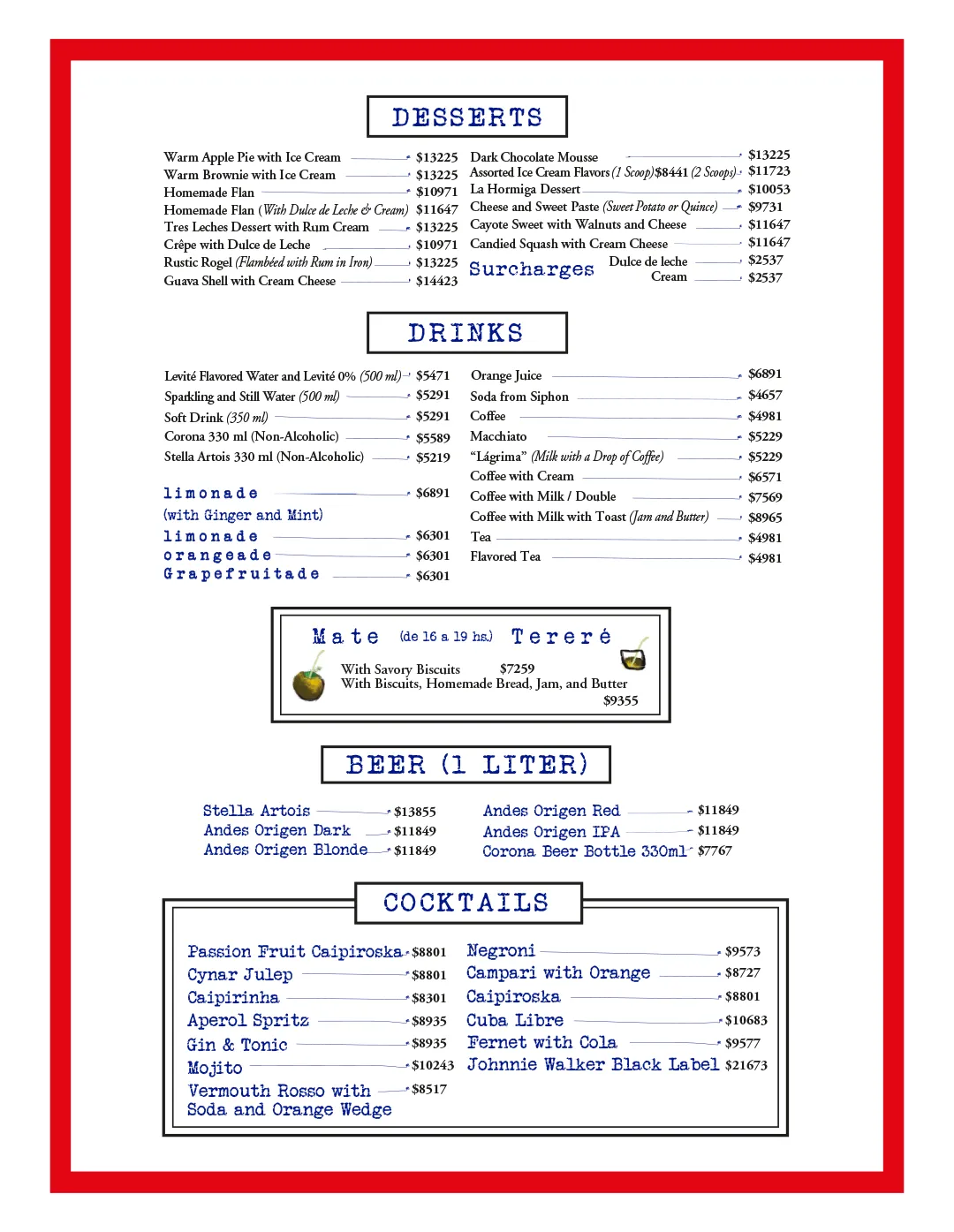 Menu — Page 6