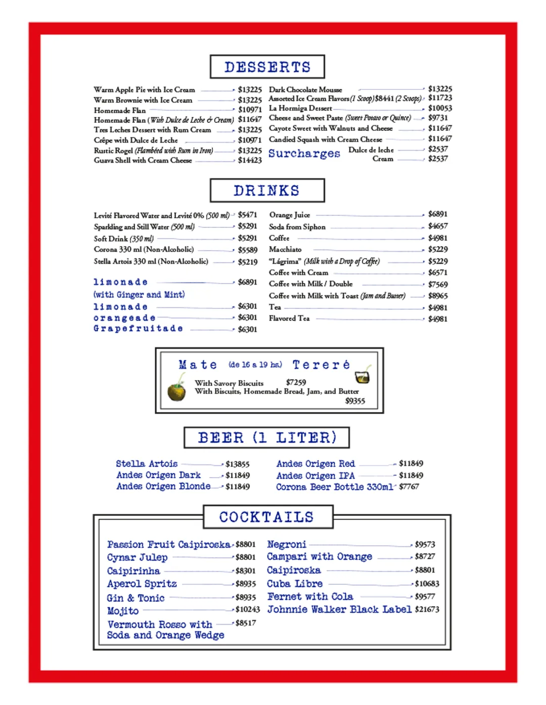 Menu — Page 6